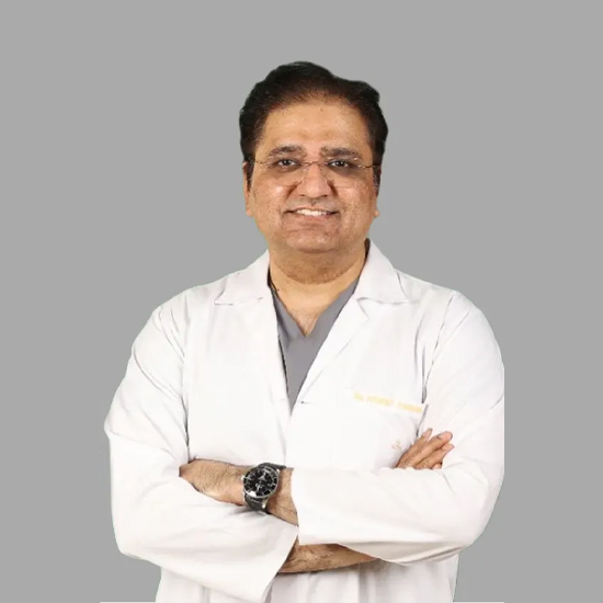 Portrait of smiling caucasian man dentist posing at modern denta